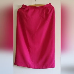 A Hot Pink Silk /Linen Skirt